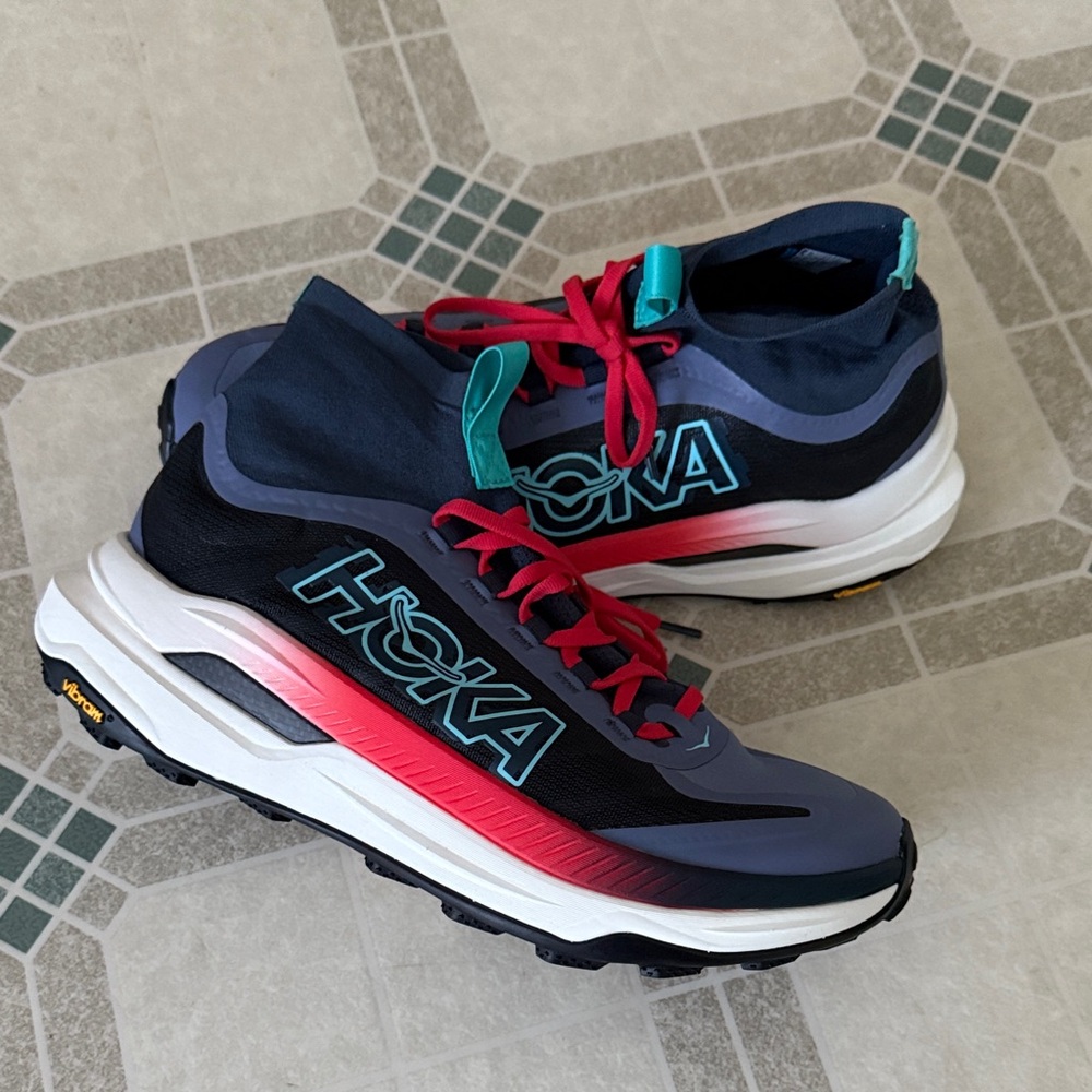 Hoka Tecton X 3 Trail Running Shoes Vibram size 9